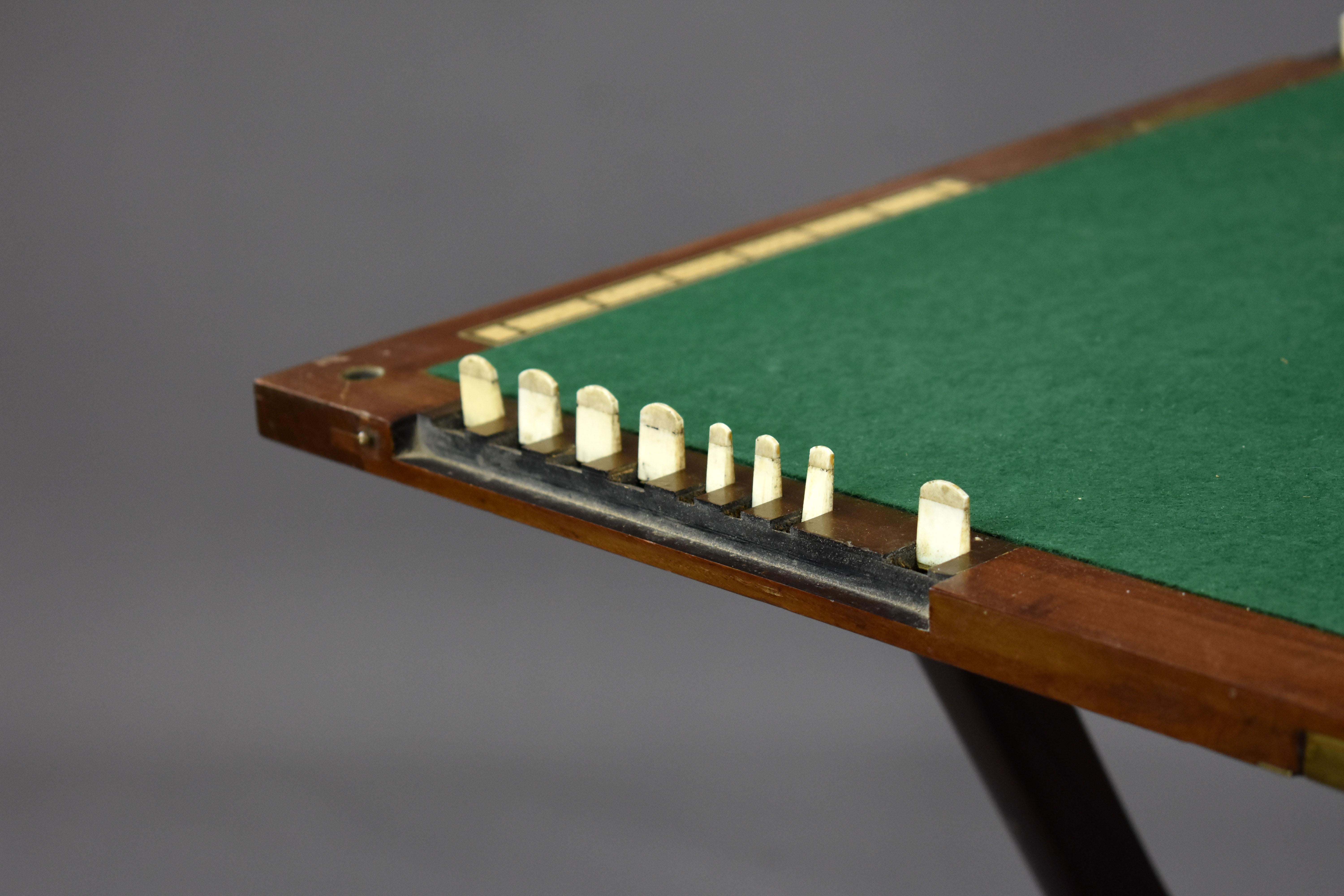 20th Century English Edwardian Mahogany Bezique Table 7