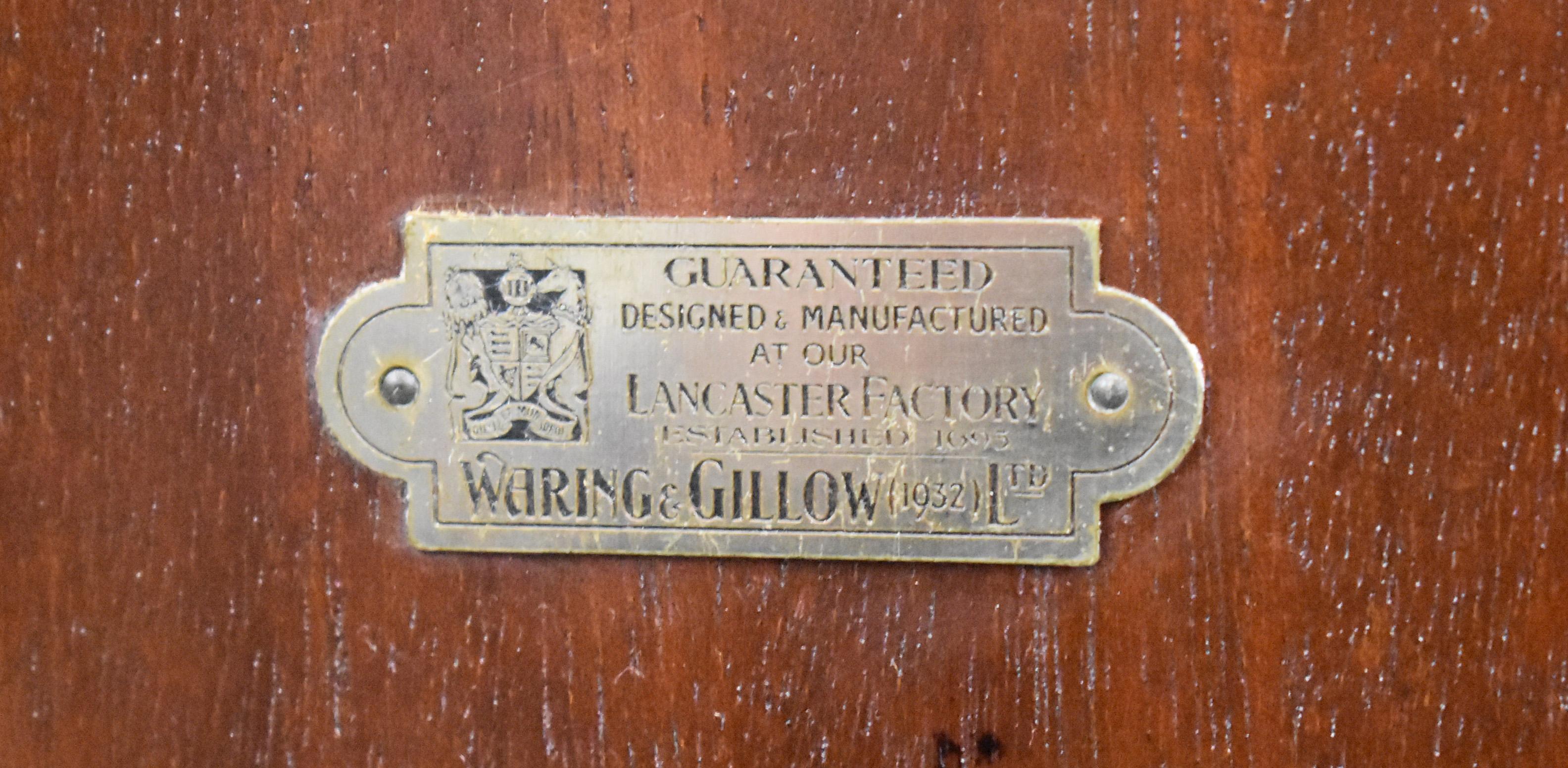 20th Century English Edwardian Mahogany Bookcase by Waring & Gillows 14