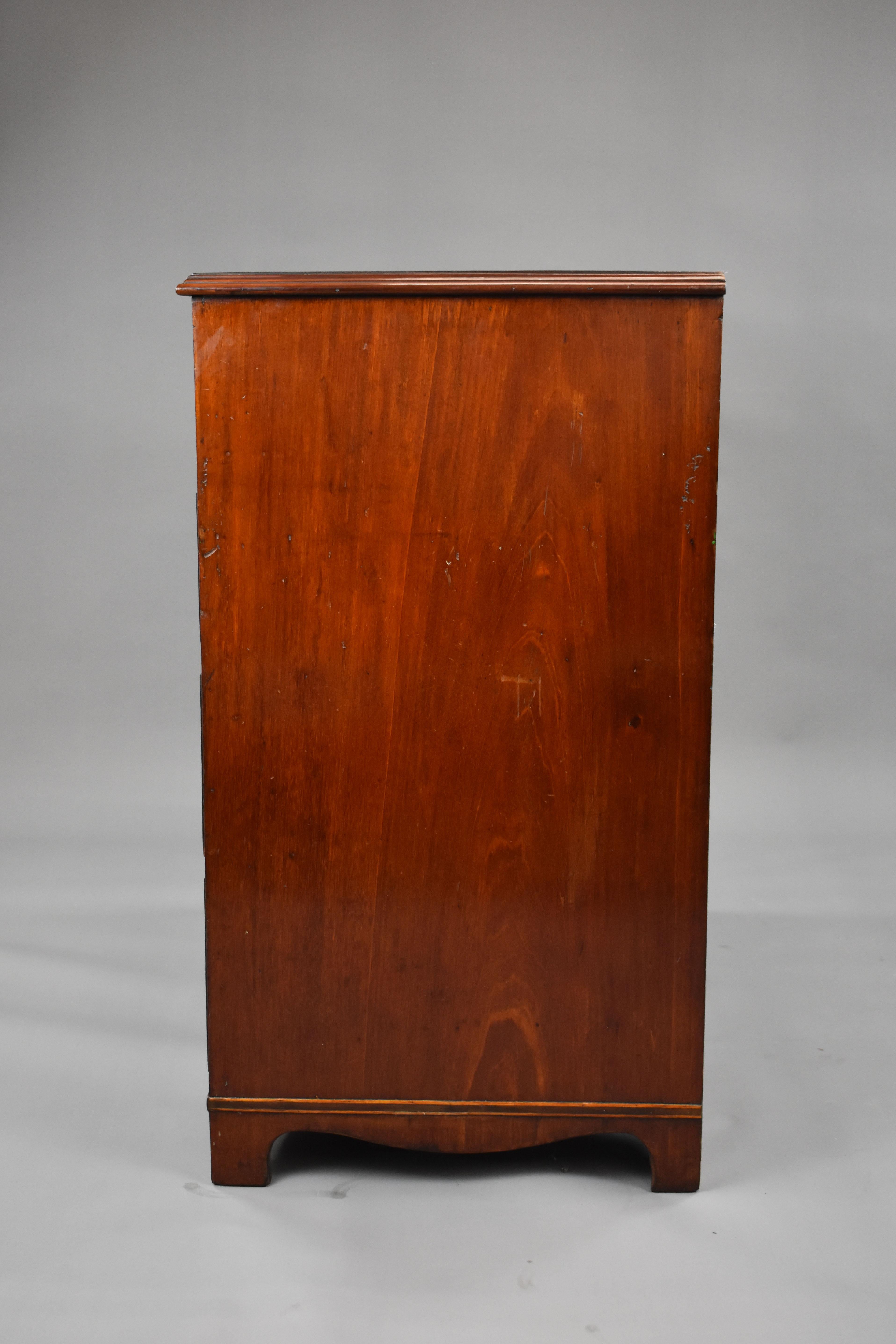 20th Century English Edwardian Mahogany Chest of Drawers In Good Condition For Sale In Chelmsford, Essex