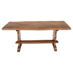 Table de réfectoire en orme anglais du 20e siècle