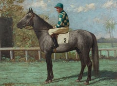 20th Century English Equestrian Oil Painting Framed