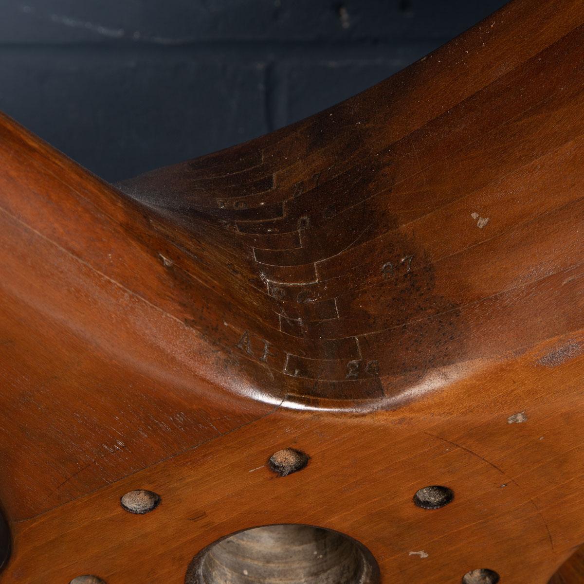 20th Century English Four-Blade Wood Propeller by Vickers Vernon, circa 1920 For Sale 11