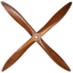 Used 20th Century English Four-Blade Wood Propeller by Vickers Vernon, circa 1920