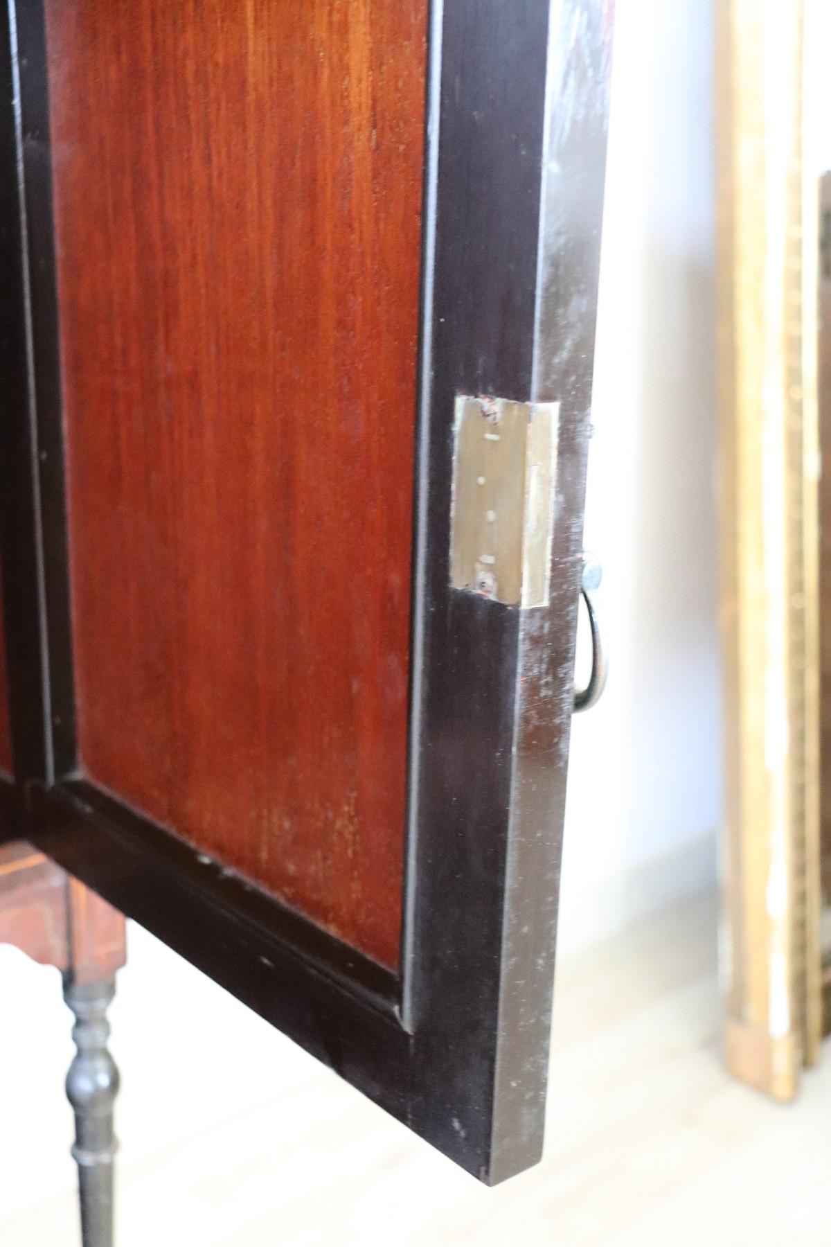 20th Century English Inlaid Rosewood Cabinet with Mirror 8