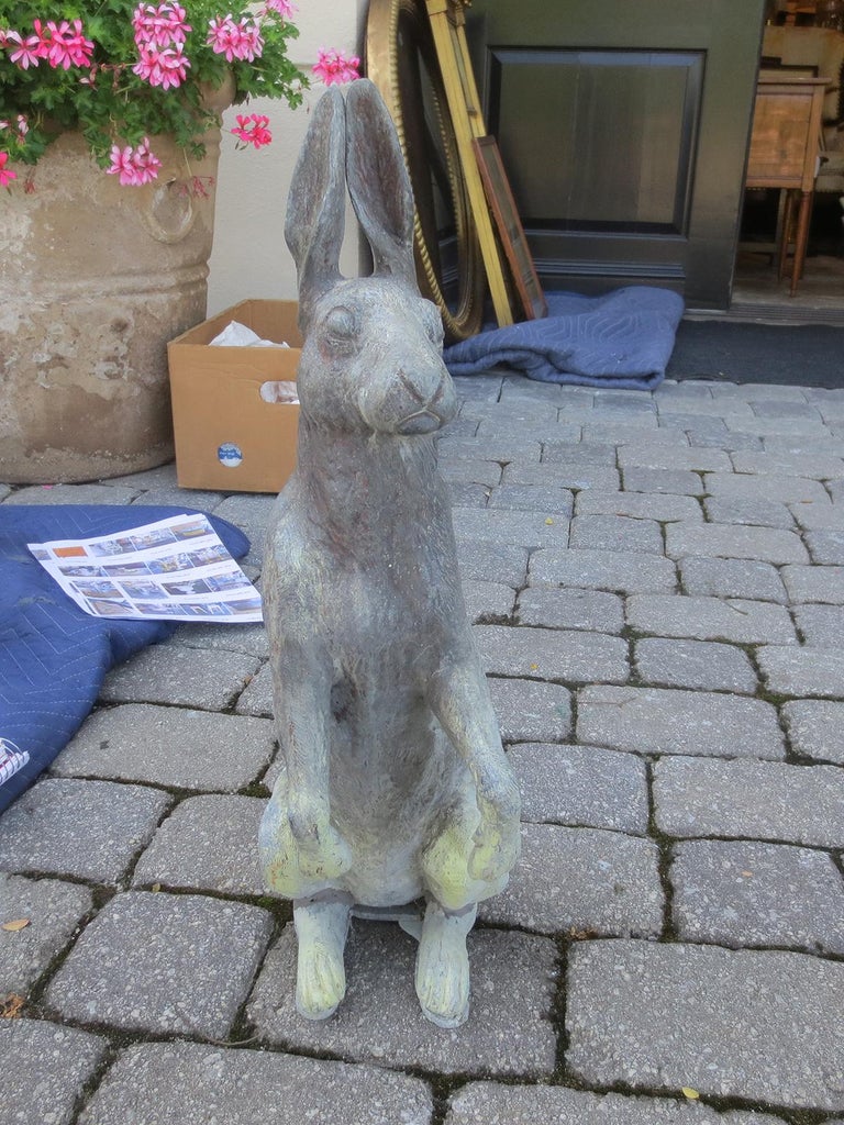 th Century English Lead Bunny Garden Ornament At 1stdibs