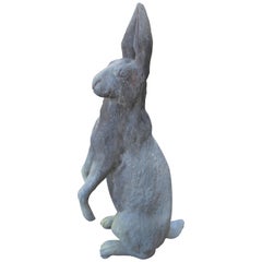 Vintage 20th Century English Lead Bunny Garden Ornament