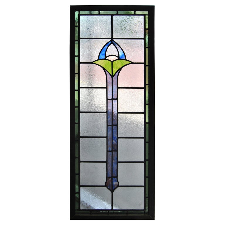 20th Century English Leaded Stained Glass Window For Sale at 1stDibs