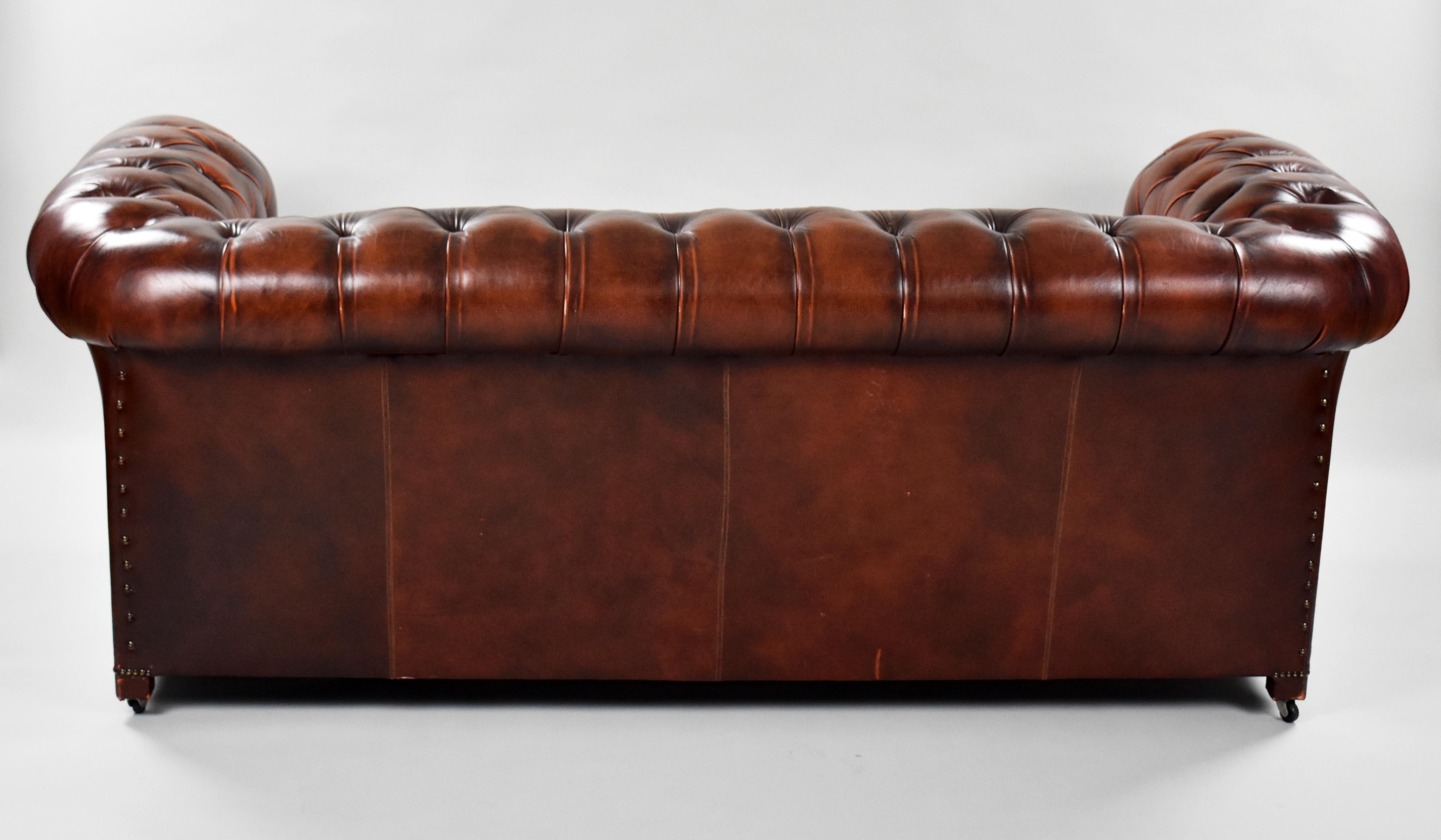 20th Century English Leather Chesterfield Suite 7