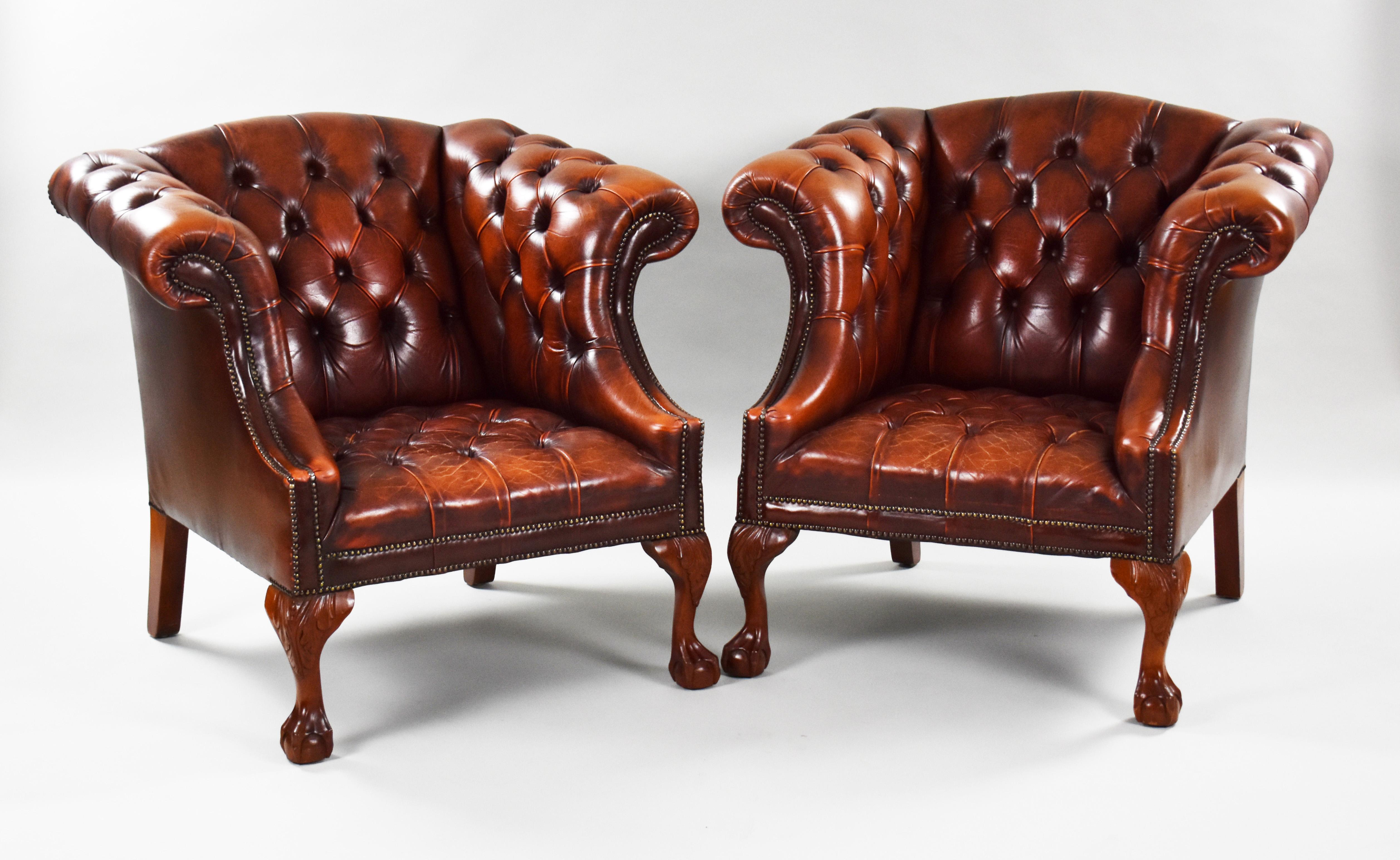 20th Century English Leather Chesterfield Suite 8