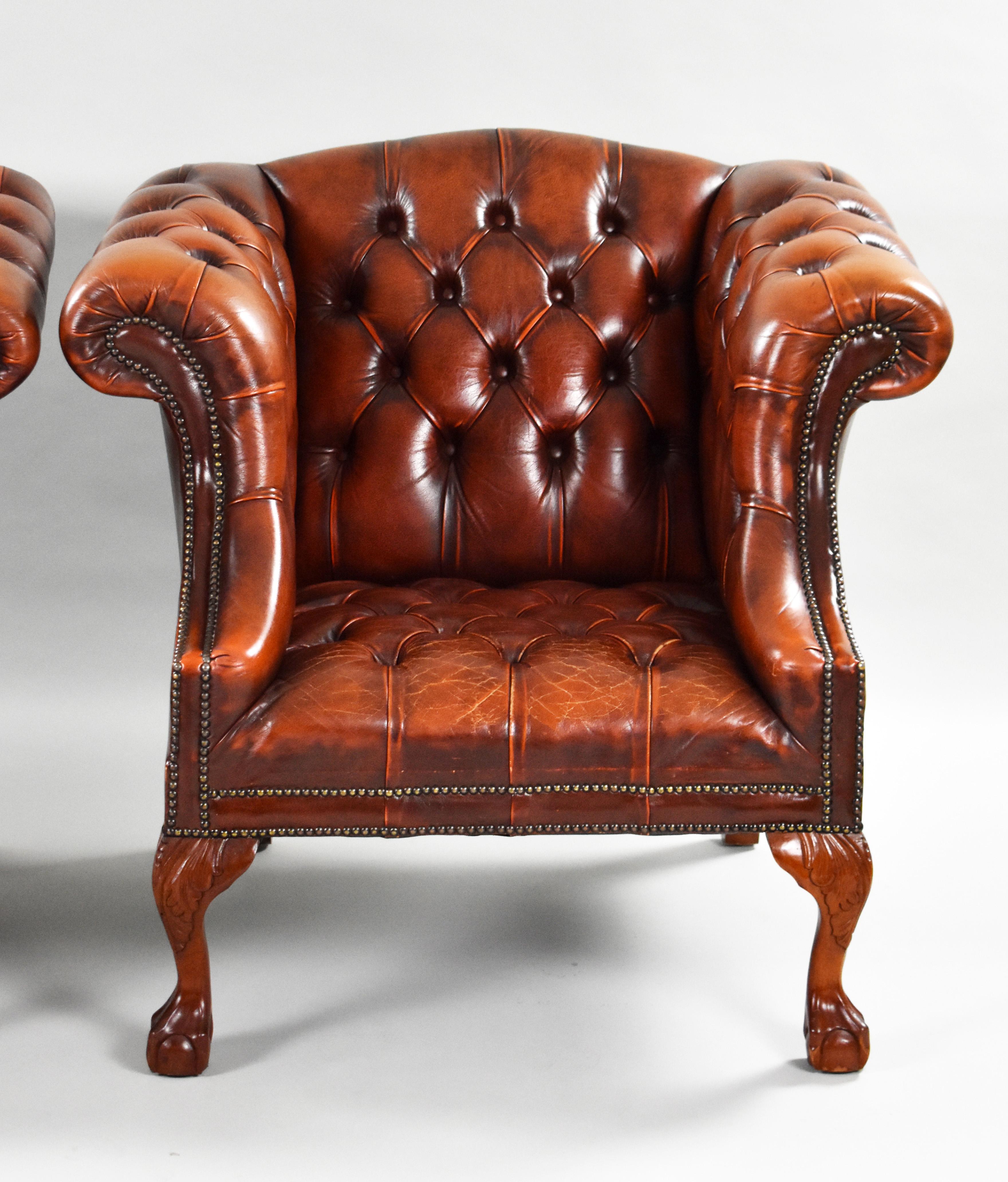 20th Century English Leather Chesterfield Suite 11