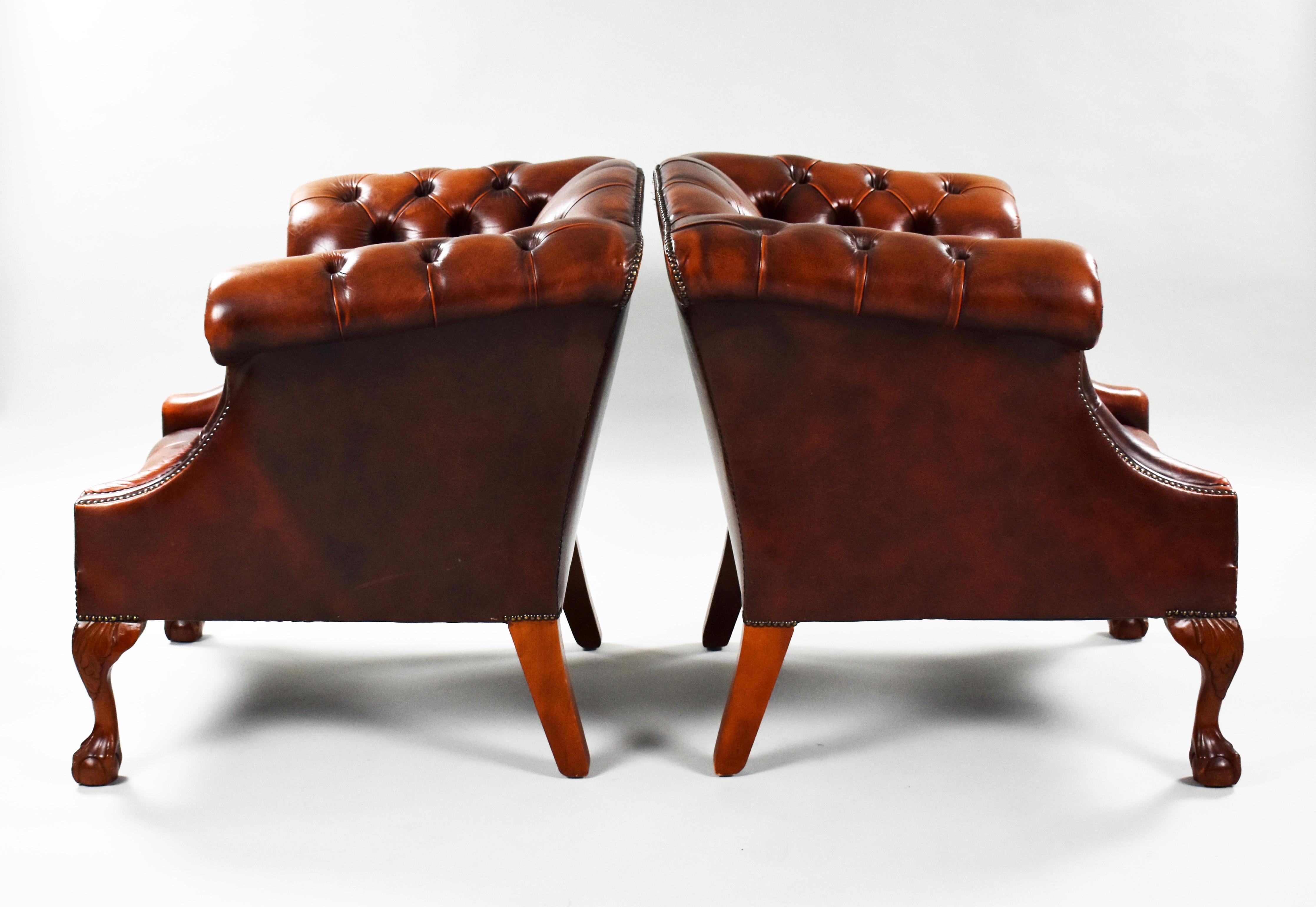20th Century English Leather Chesterfield Suite 14