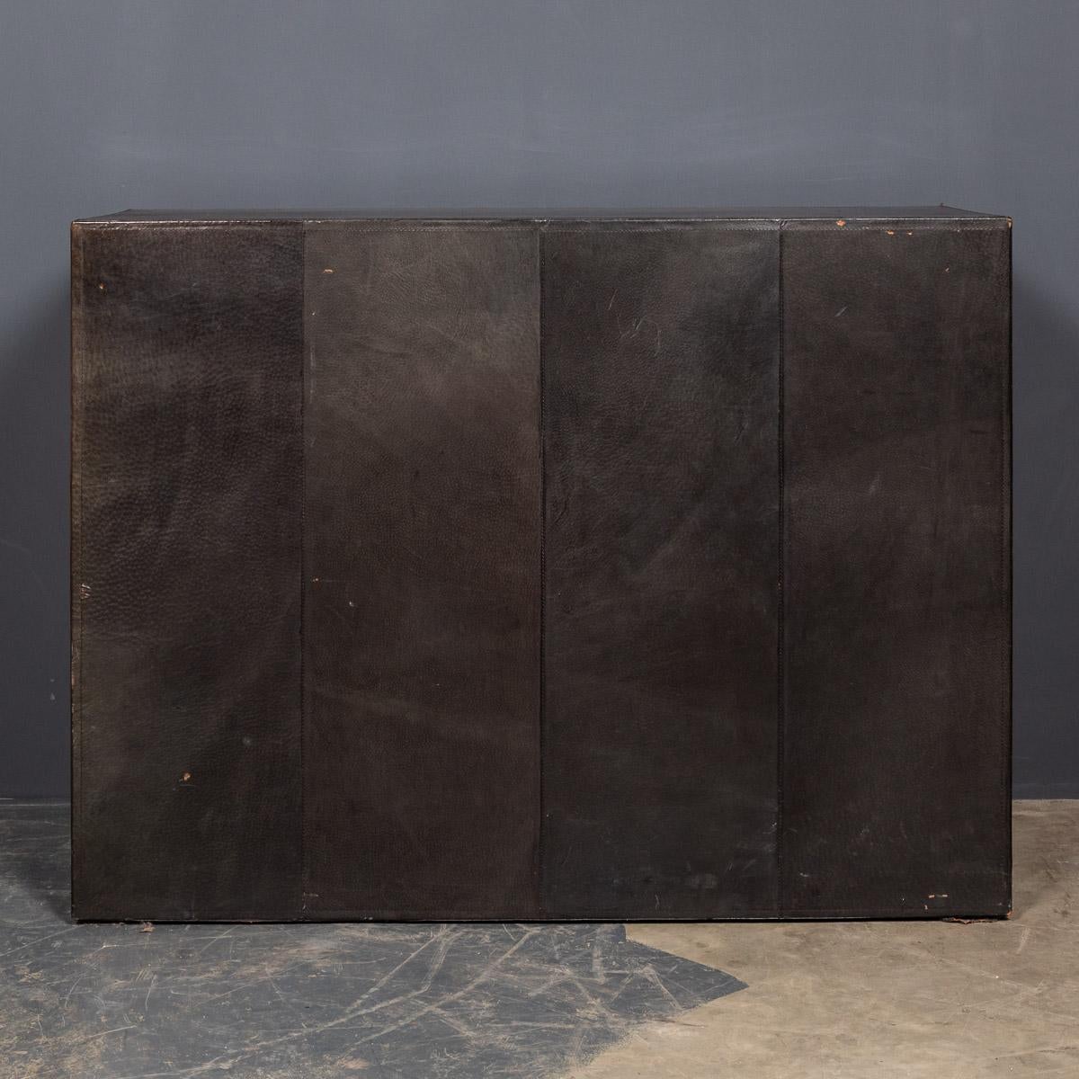 20th Century English Leather Covered Chest of Drawers, C.1970 2