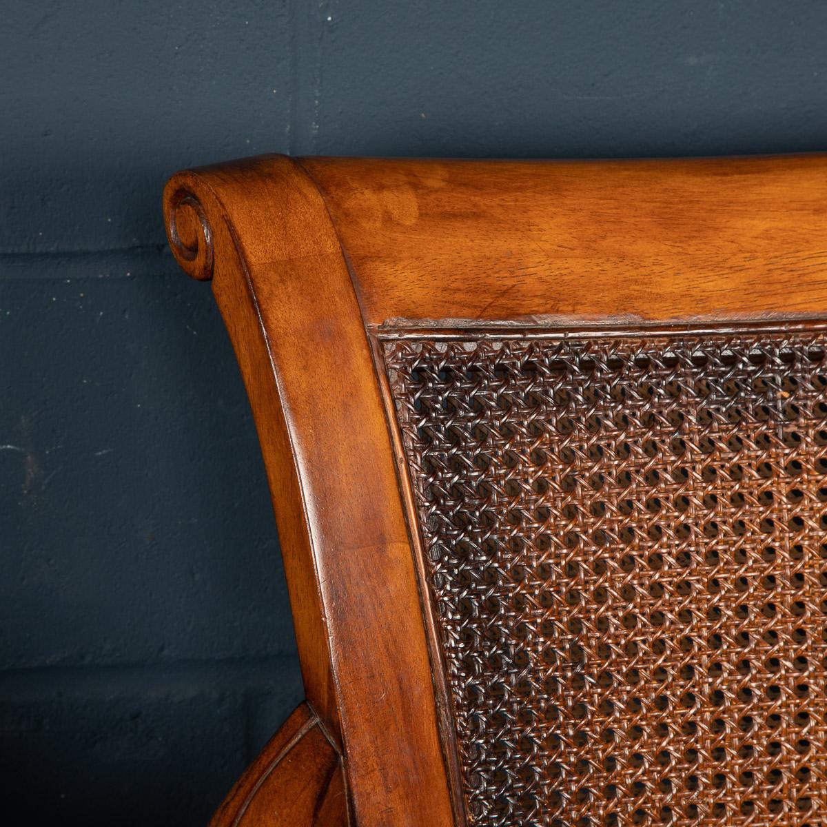 20th Century English Leather & Rattan Armchairs 15