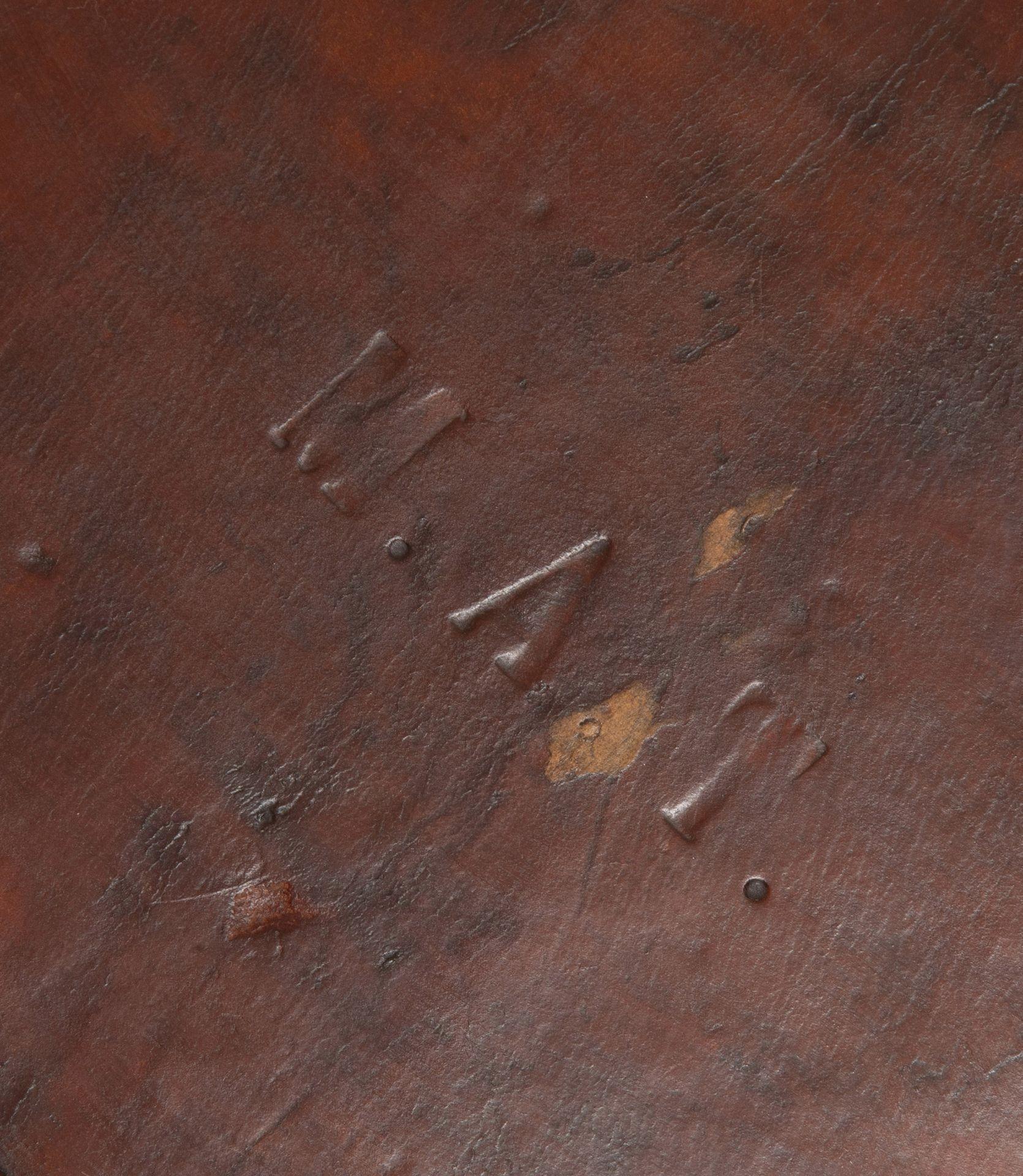 Brass 20th Century English Leather Trunk For Sale