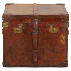 20th Century English Leather Trunk