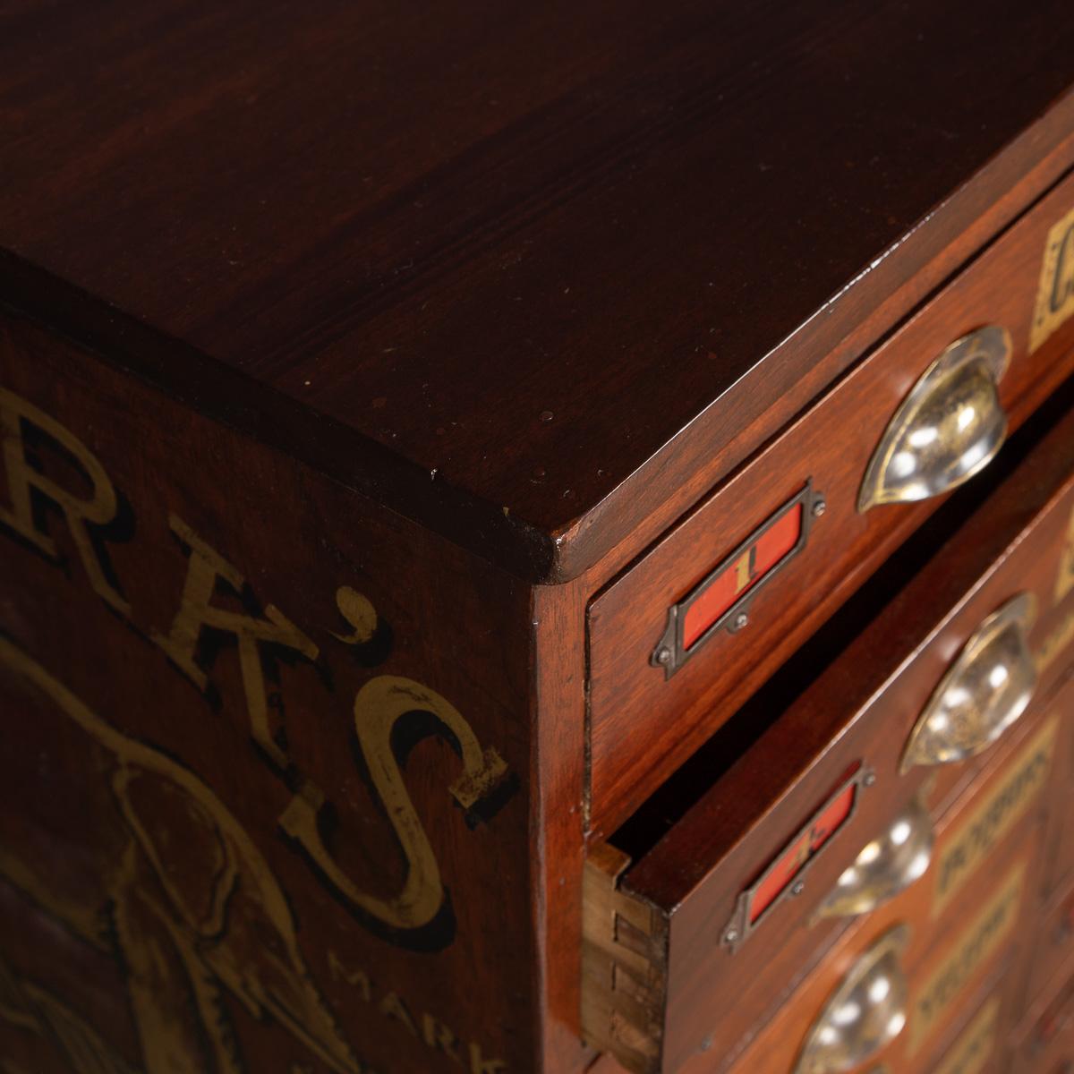 20th Century English Mahogany 24 Drawers Haberdashery, c.1900 10