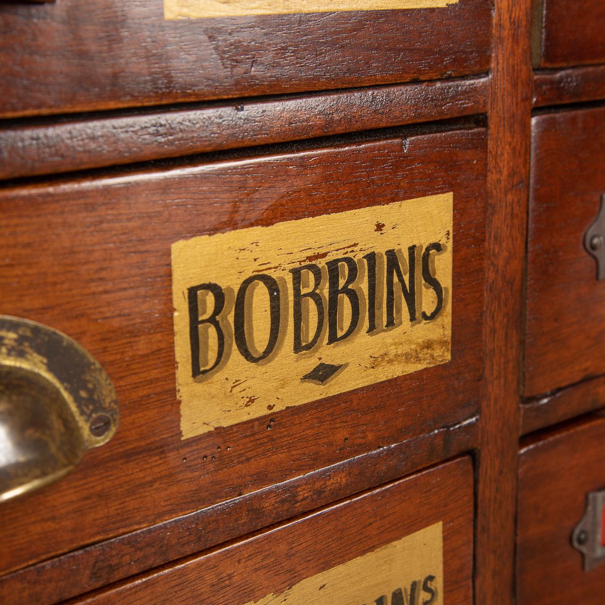 20th Century English Mahogany 24 Drawers Haberdashery, c.1900 17