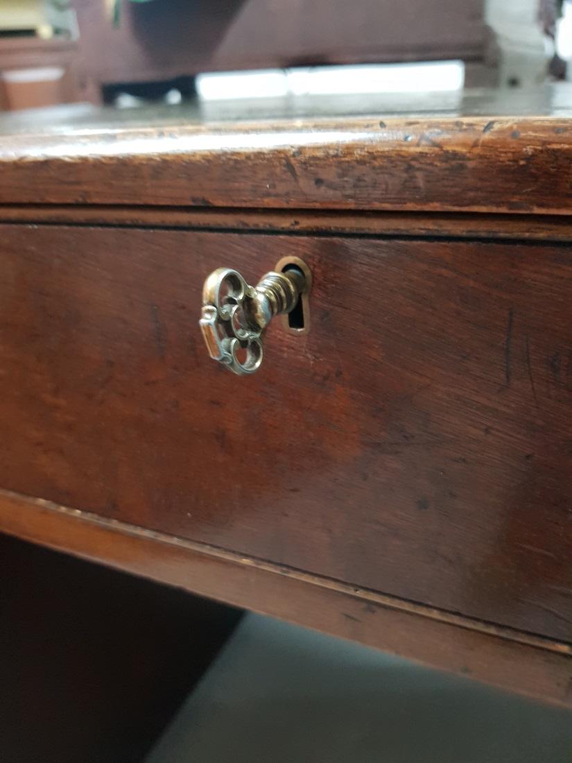 Veneer 20th Century English Mahogany Colored Military or Campaign Desk, by Reprodux For Sale
