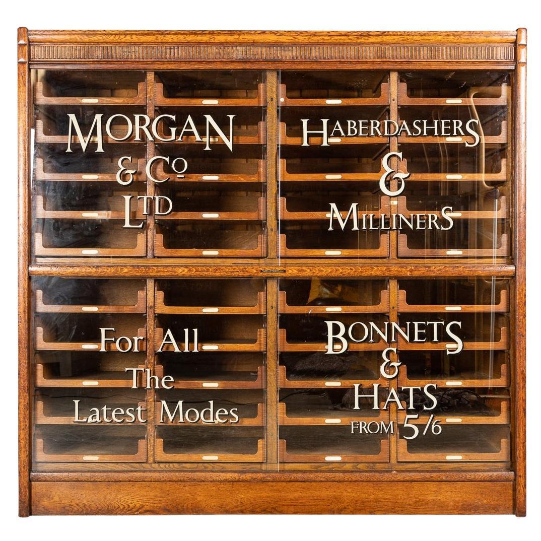 20th Century English Mahogany Forty Drawers Haberdashery Cabinet, c.1920