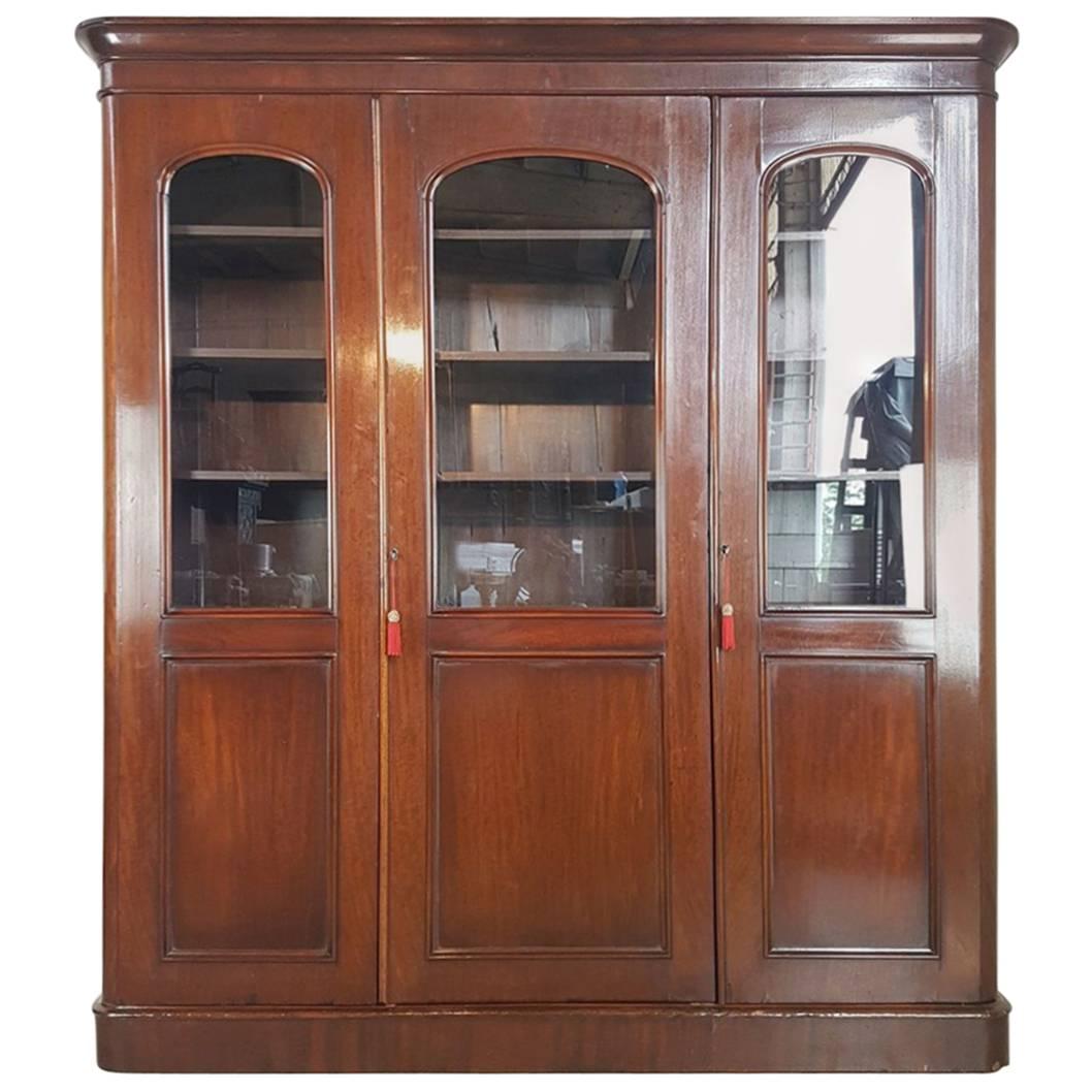 20th Century English Mahogany Wood Bookcase