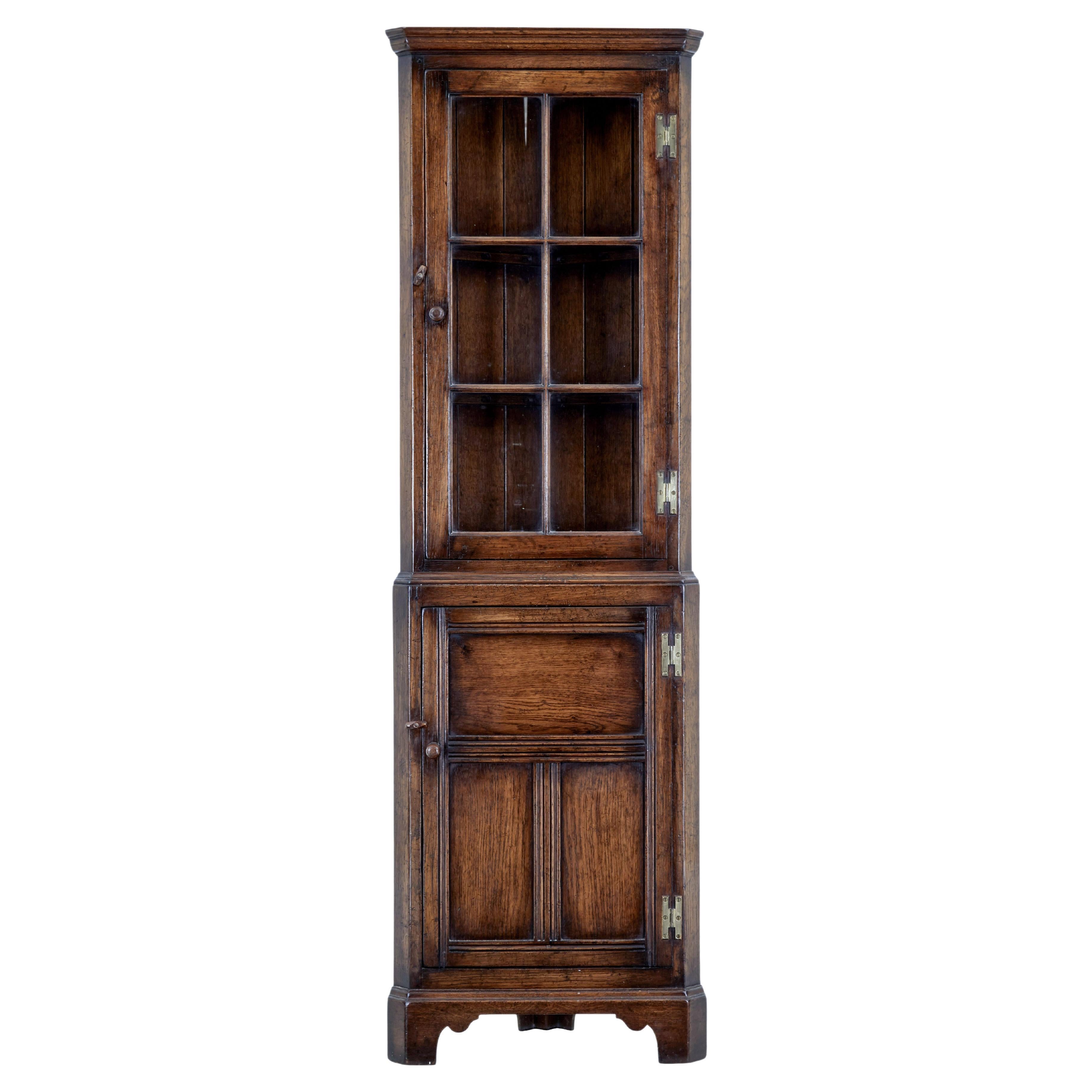 20th Century English Oak Corner Cabinet