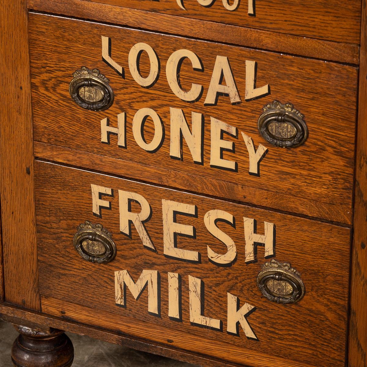 20th Century English Oak Dairy / Grocery Shop Dresser, circa 1920 For Sale 14