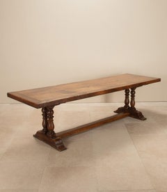 20th Century English Oak Refectory Table