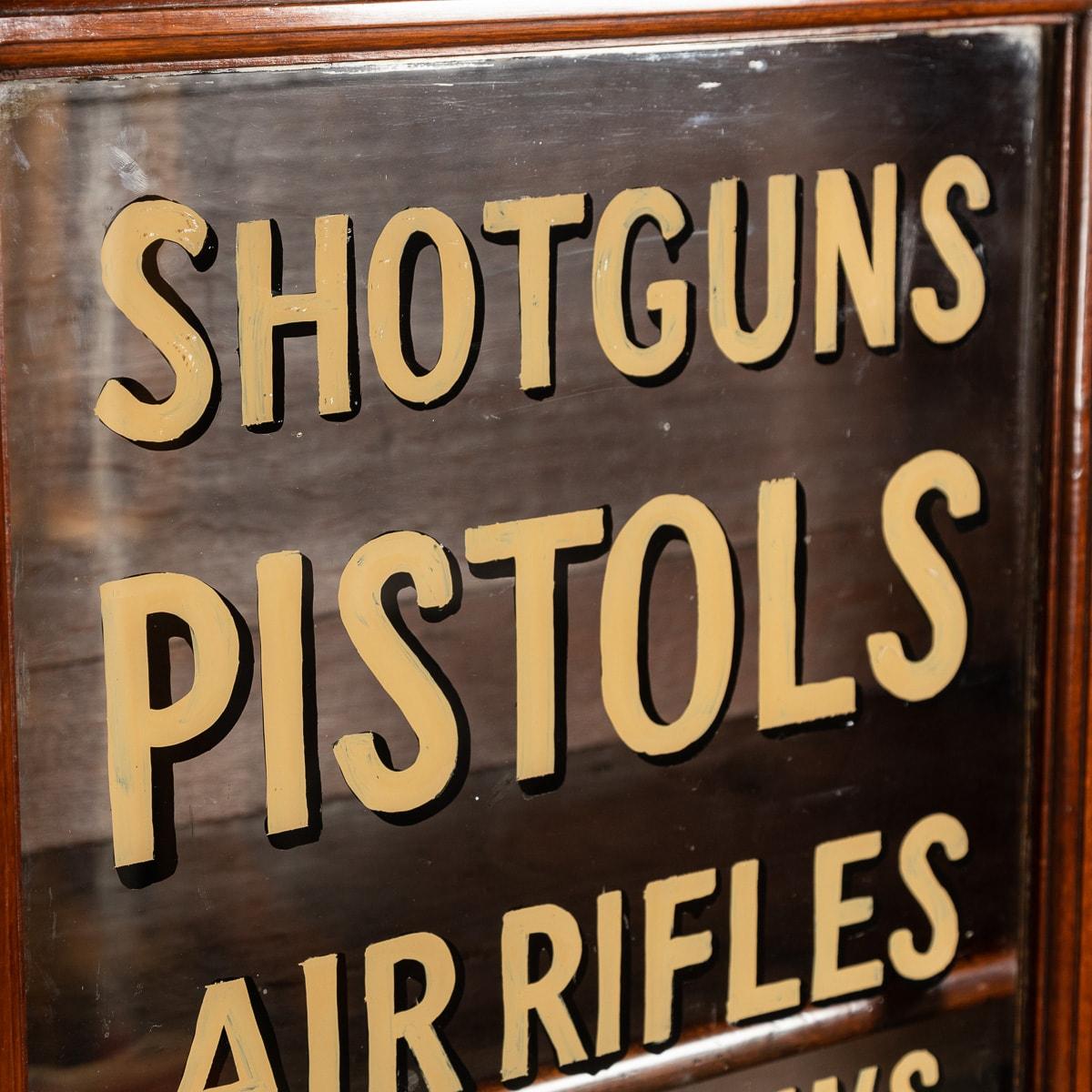 19thC English Walnut Gun Store Advertising Cabinet c.1890 6
