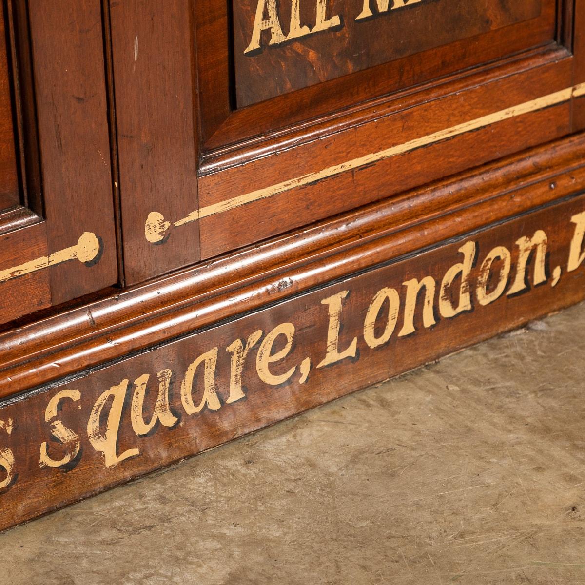 19thC English Walnut Gun Store Advertising Cabinet c.1890 8