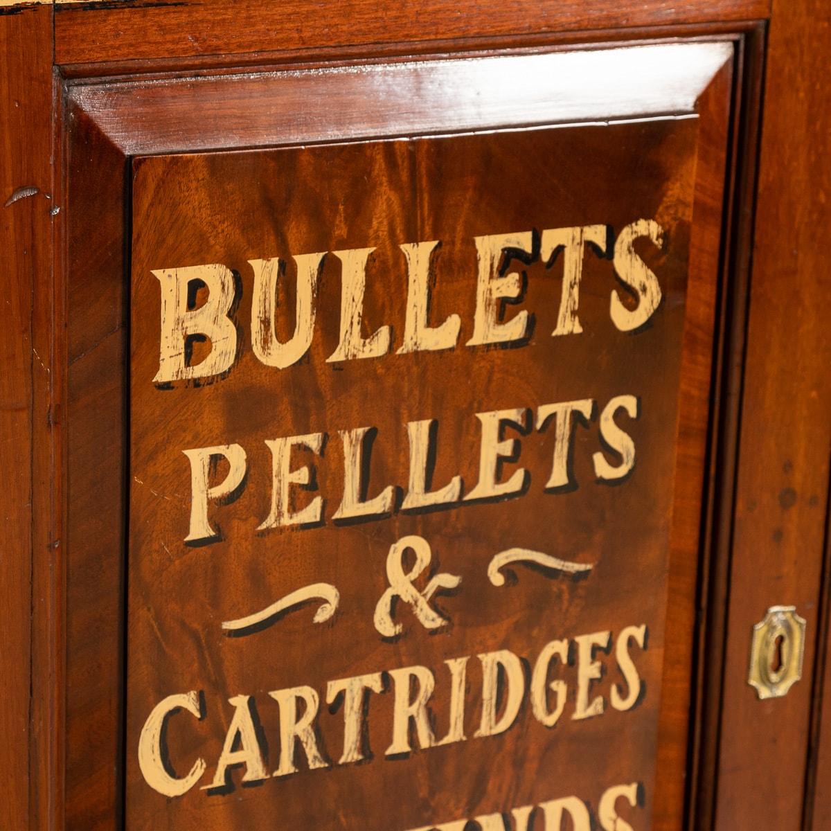 19thC English Walnut Gun Store Advertising Cabinet c.1890 11