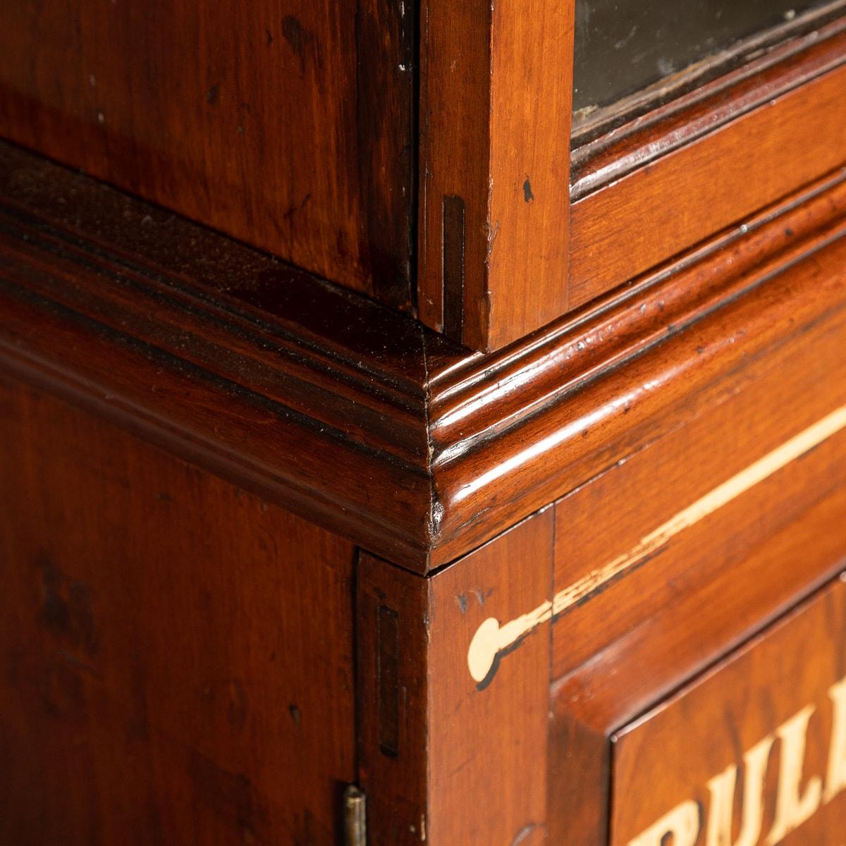 19thC English Walnut Gun Store Advertising Cabinet c.1890 12