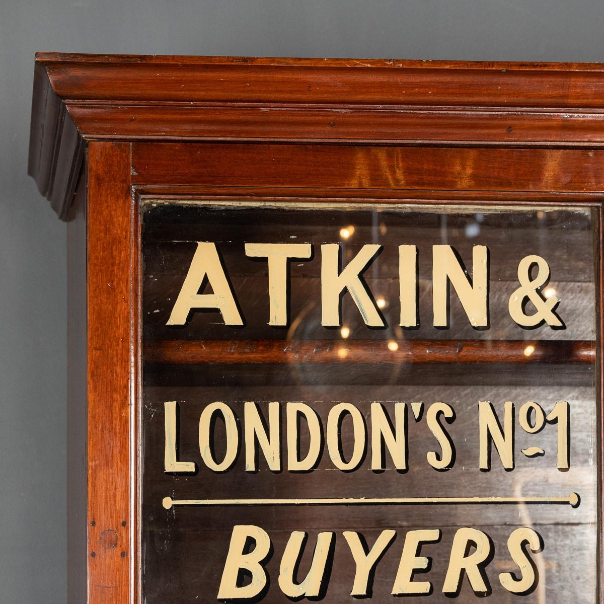 19thC English Walnut Gun Store Advertising Cabinet c.1890 1
