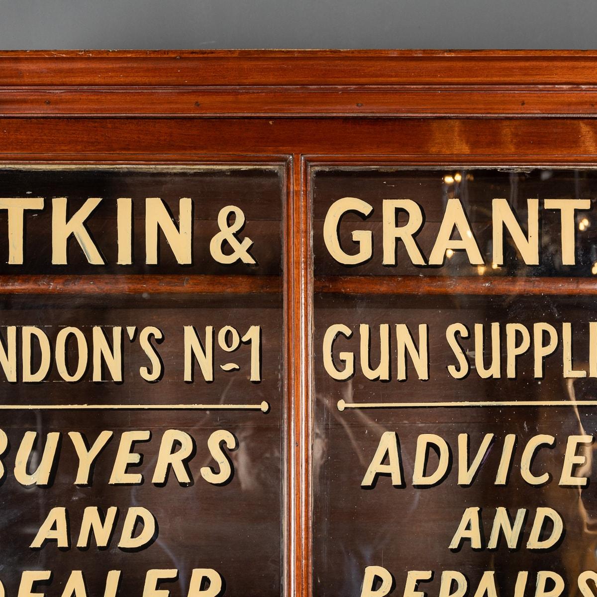 19thC English Walnut Gun Store Advertising Cabinet c.1890 2