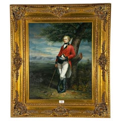 20th Century English Oil Painting Of A Golfer