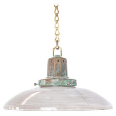 Lumière opaque en Holophane anglaise du 20e siècle