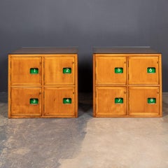 20th Century English Pair of School Lockers c.1950
