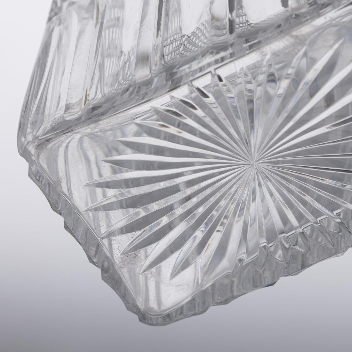 20. Jahrhundert Englisch Paar von massivem Silber & geschliffenem Glas Verriegelung Karaffen c.1925 im Angebot 12