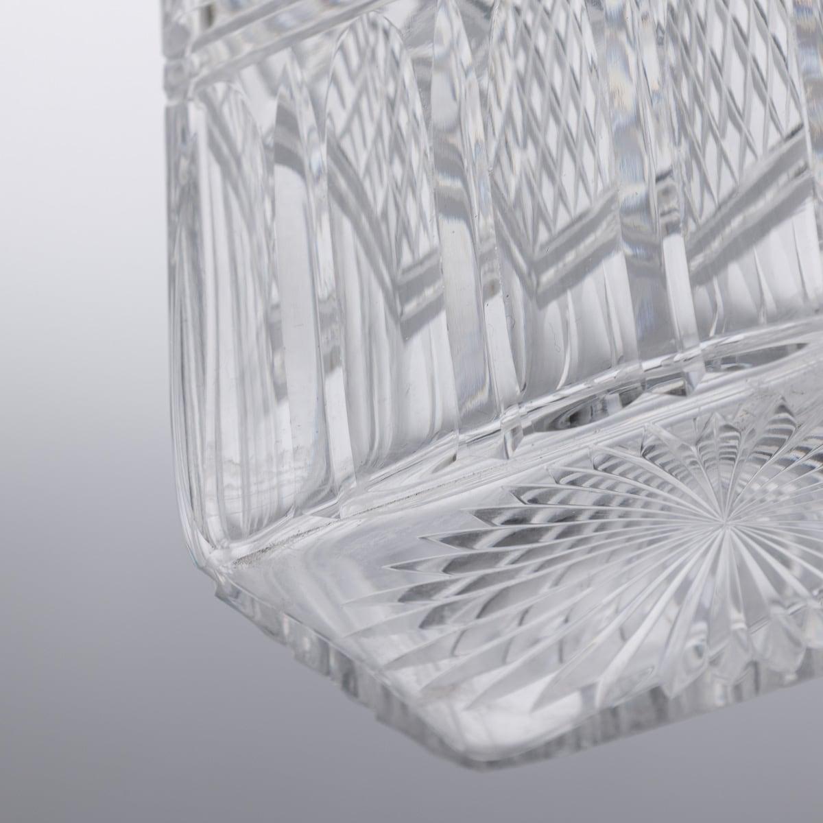20. Jahrhundert Englisch Paar von massivem Silber & geschliffenem Glas Verriegelung Karaffen c.1925 im Angebot 13