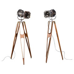 20th Century English Pair Of Strand Electric Theatre Lamps