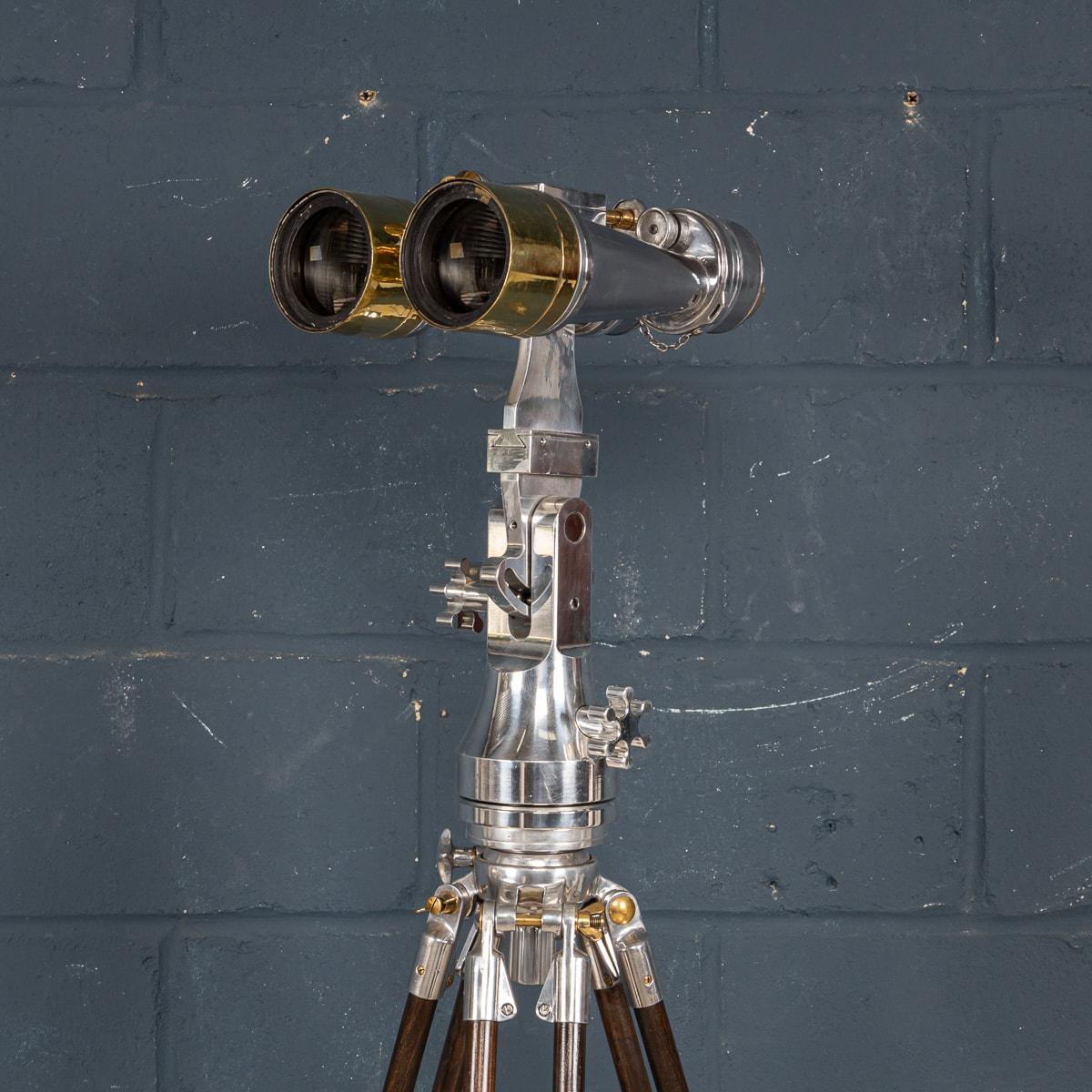 British 20th Century English Polished Observation Binoculars By Ross, c.1940