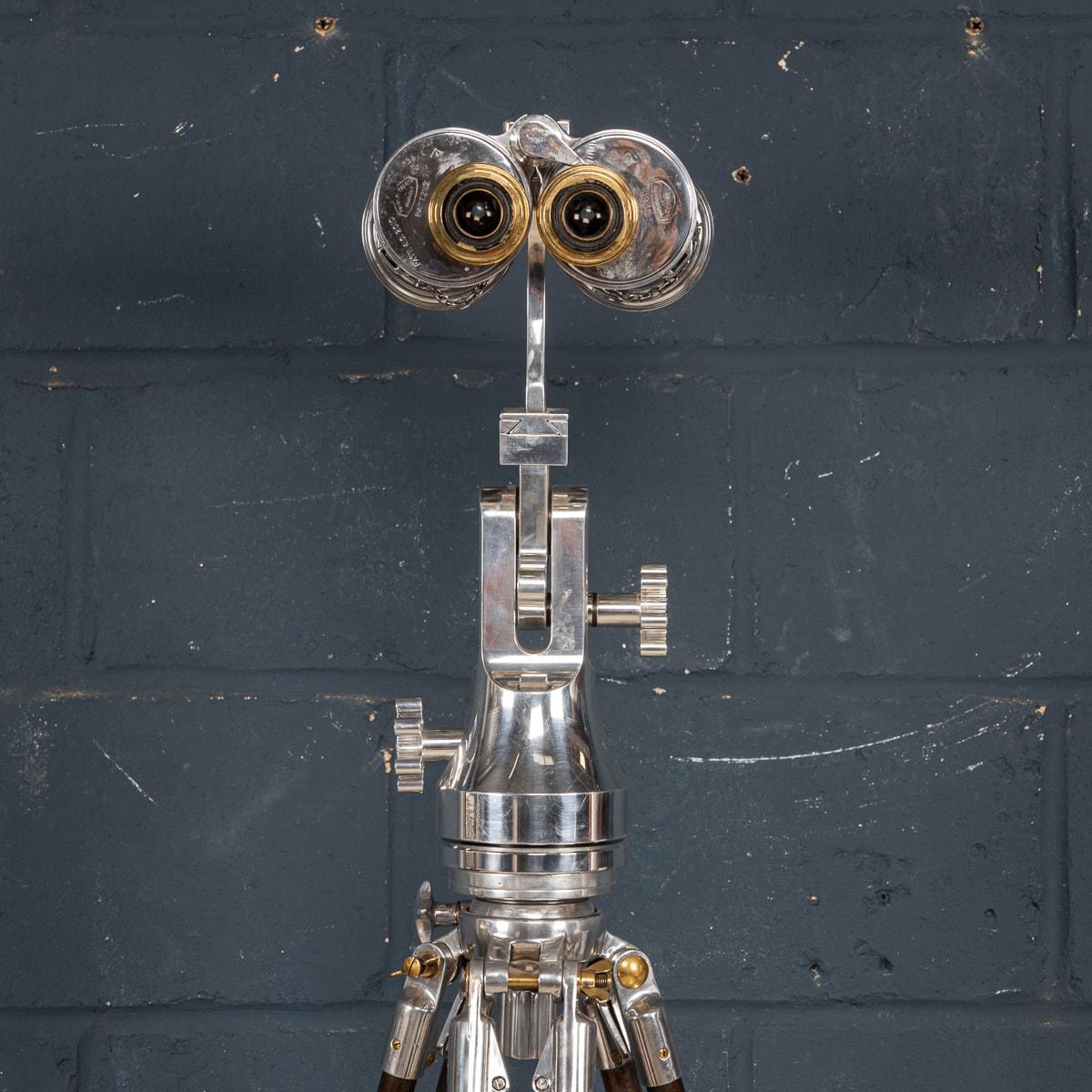 Brass 20th Century English Polished Observation Binoculars By Ross, c.1940