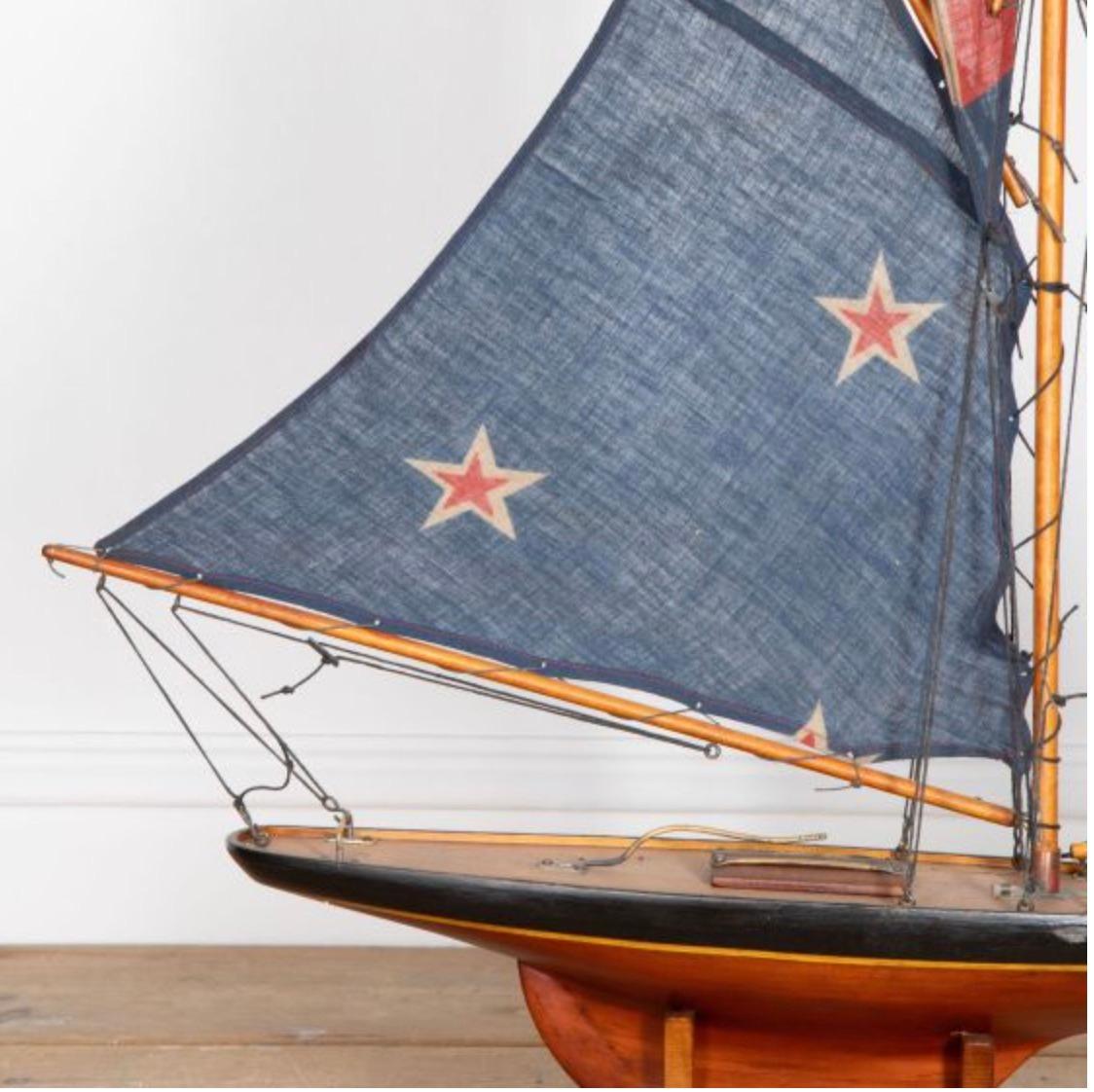 Canvas 20th Century English Pond Yacht