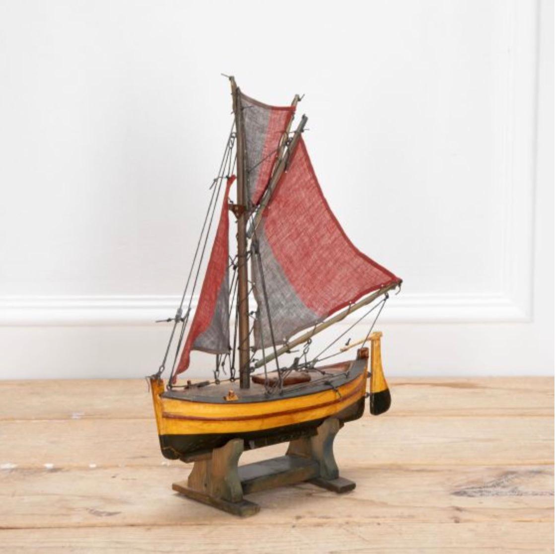 Canvas 20th Century English Pond Yacht