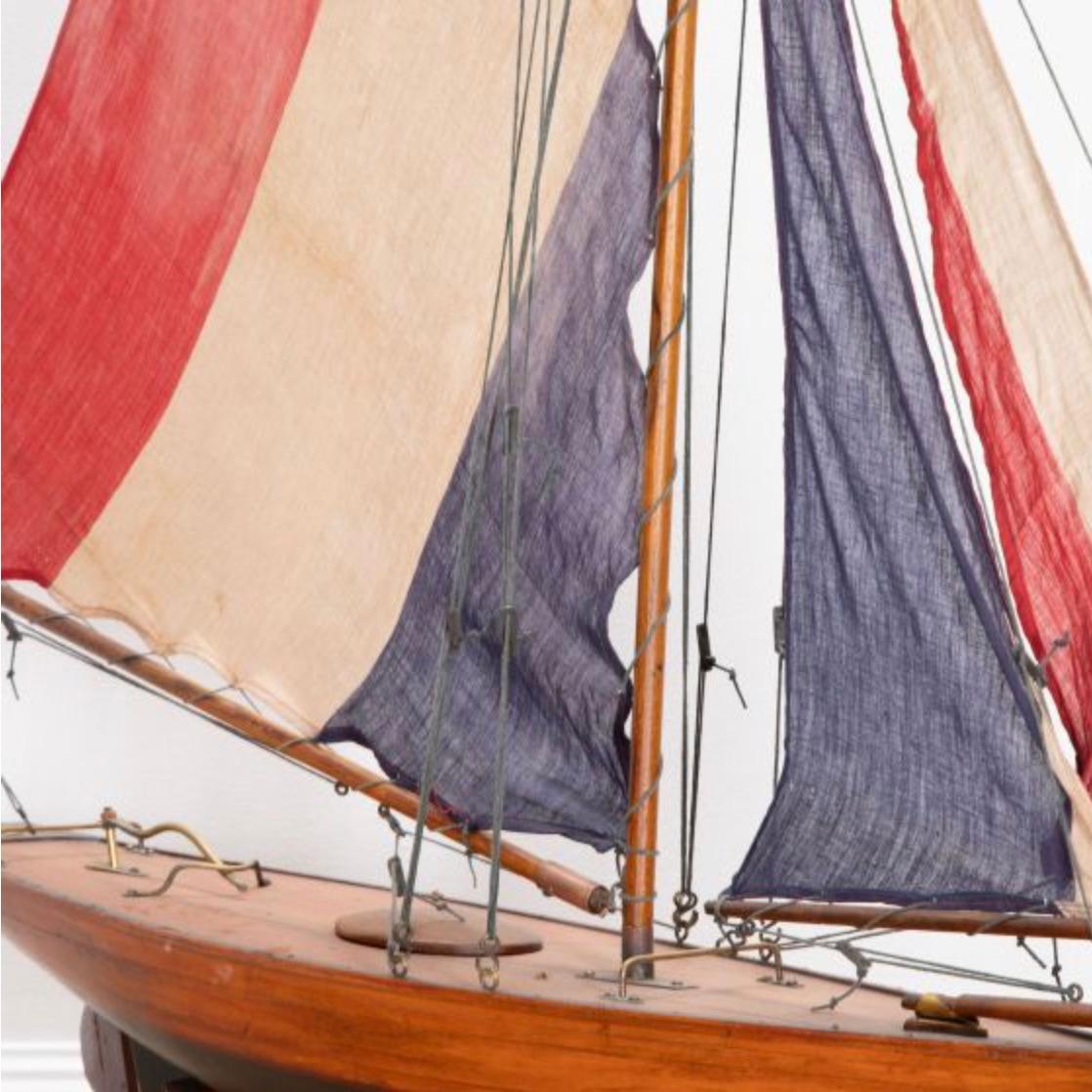 Canvas 20th Century English Pond Yacht