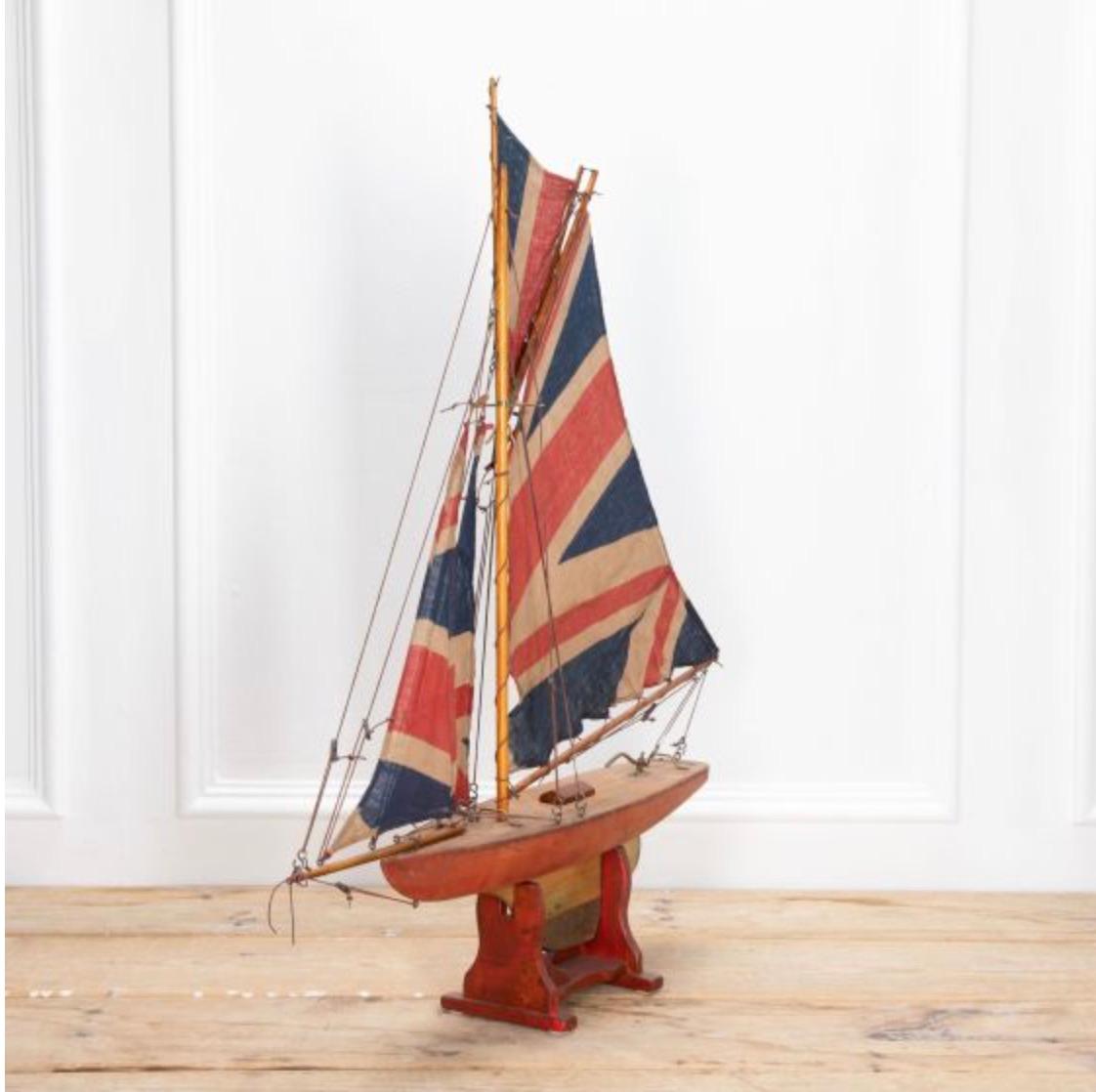 Canvas 20th Century English Pond Yacht