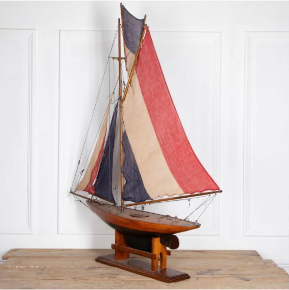 20th Century English Pond Yacht 2