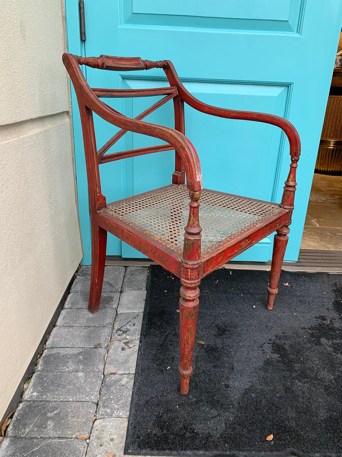 cane armchair