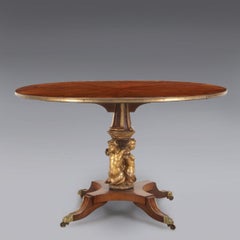20th Century English Regency Style Tilt Top Table