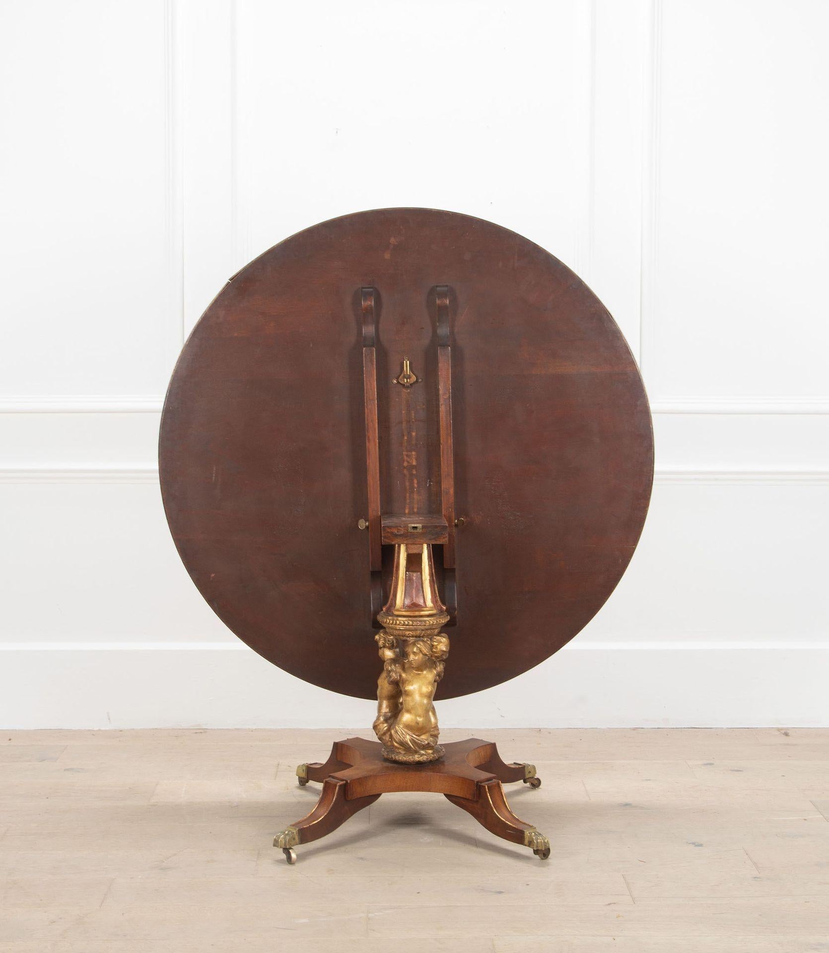 20th Century English Regency Style Tilt Top Table In Good Condition For Sale In Gloucestershire, GB
