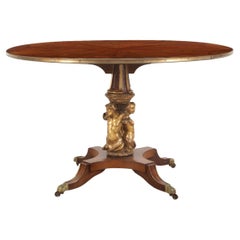 20th Century English Regency Style Tilt Top Table